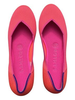 LIKE NEW Rothy’s Tropical Pink Flats - Size 7 - Includes box!